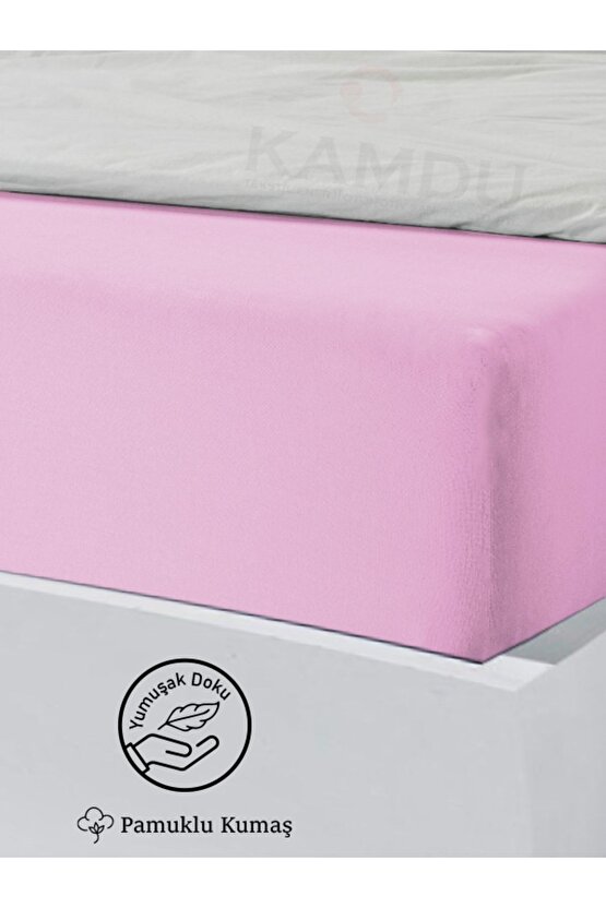 180x200cm Battal Boy Çift Kişilik Pamuklu Lastikli Çarşaf ( Yastık Kılıfı 50x70cm HEDİYELİ )