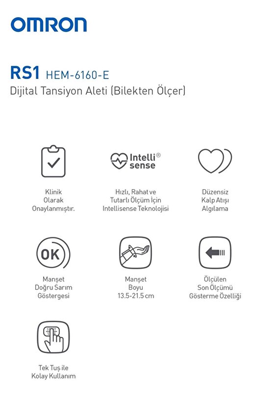Rs1 Hem-6160-e Bilekten Tansiyon Aleti