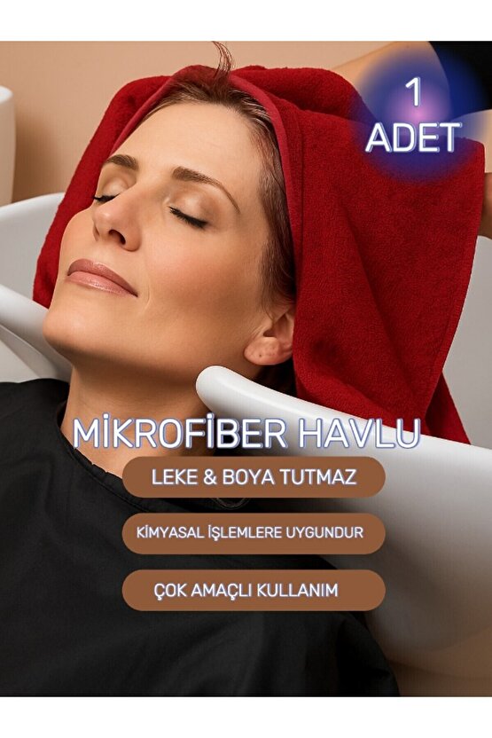 ( 1 Adet ) 50x90cm Mikrofiber Havlu , Berber Havlusu, Kuaför Havlusu, Sporcu Havlusu, El Yüz Havlusu