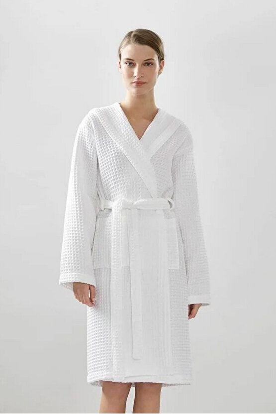 %100 Pamuk  Extra Yumuşak Pike Bornoz Şal Yaka BORNOZ