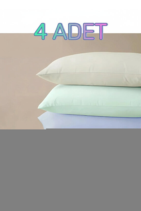 (4 Adet ) 50x70 cm Renkli Kapaklı Outlet , Yastık Kılıfı, Karışık Renkli Yastık Kılıfı