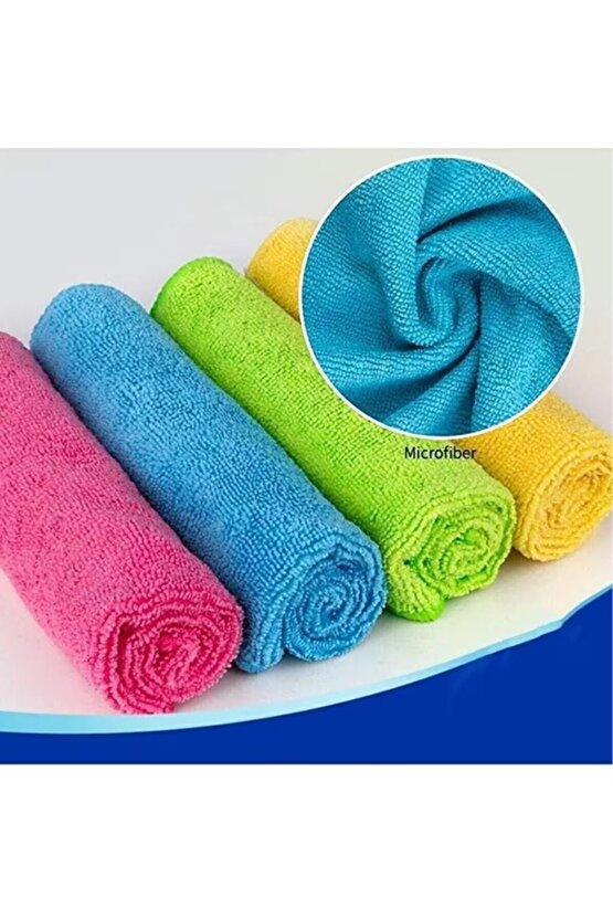 ( 4 Adet ) Standart Boy 30x30cm Toz Bezi, Ofiz Bezi, Temizlik Bezi, Mikrofiber Bez, Çok Amaçlı Bez