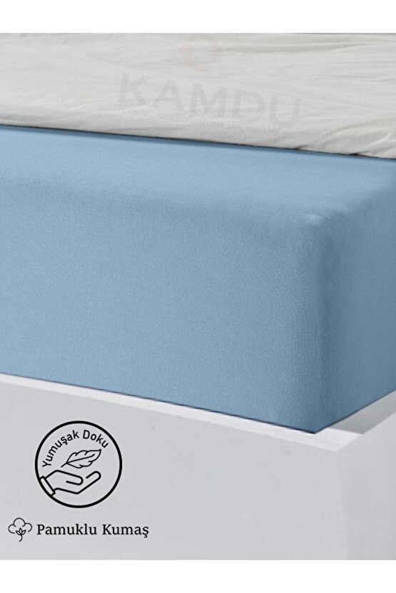 100x200cm Tek Kişilik Pamuklu Lastikli Çarşaf ( Yastık Kılıfı 50x70cm HEDİYELİ )