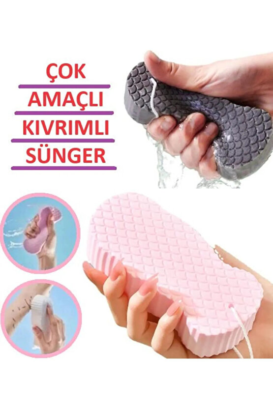 (2 Adet ) Bebek Yıkama Süngeri , Bebek Peeling Süngeri, Kir Çıkartan Sünger