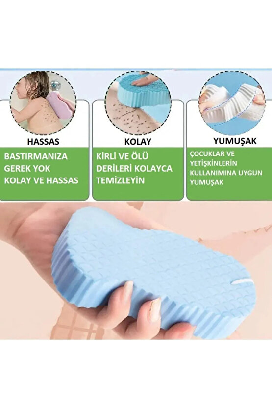 (2 Adet ) Bebek Yıkama Süngeri , Bebek Peeling Süngeri, Kir Çıkartan Sünger