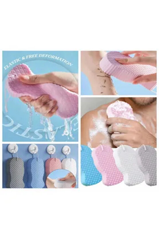 (2 Adet ) Bebek Yıkama Süngeri , Bebek Peeling Süngeri, Kir Çıkartan Sünger