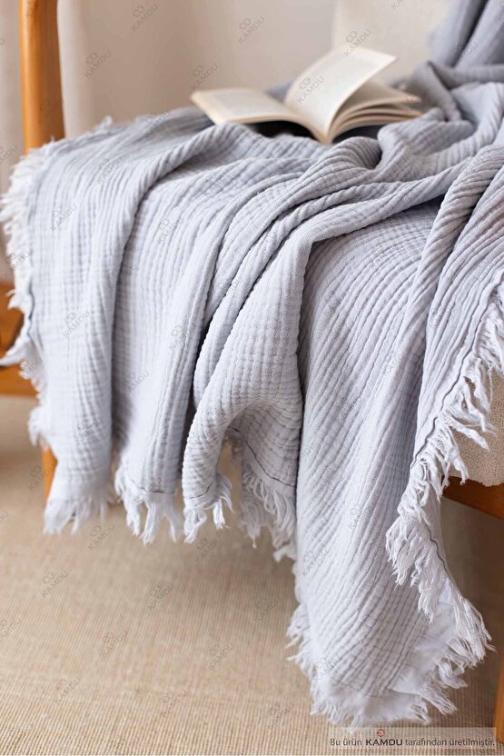 100x200 cm Müslin %100 Pamuk Tv Battaniyesi, Çok Amaçlı Müslin Örtü, Pamuk Battaniye