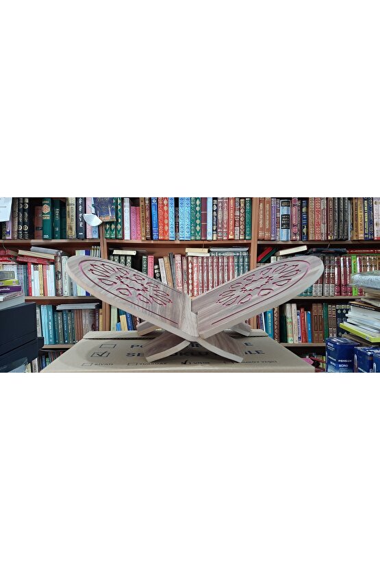 Masaüstü Ahşap Rahle Selçuklu Motifli Portatif Ergonomik Kitap Okuma Sehpası
