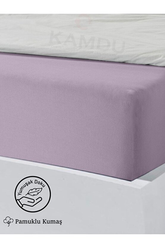 180x200cm Battal Boy Çift Kişilik Pamuklu Lastikli Çarşaf ( Yastık Kılıfı 50x70cm HEDİYELİ )