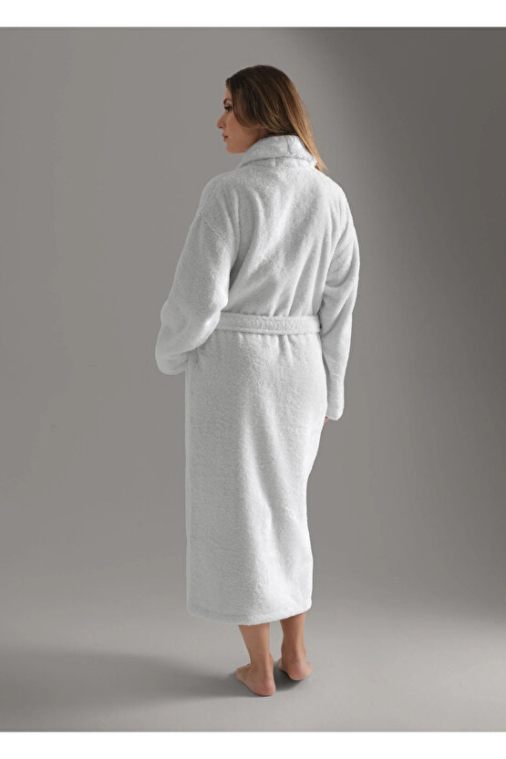 Bukle Bornoz, Şal Yaka Bornoz ,%100 Pamuklu Kadın  Erkek Unisex Bornoz