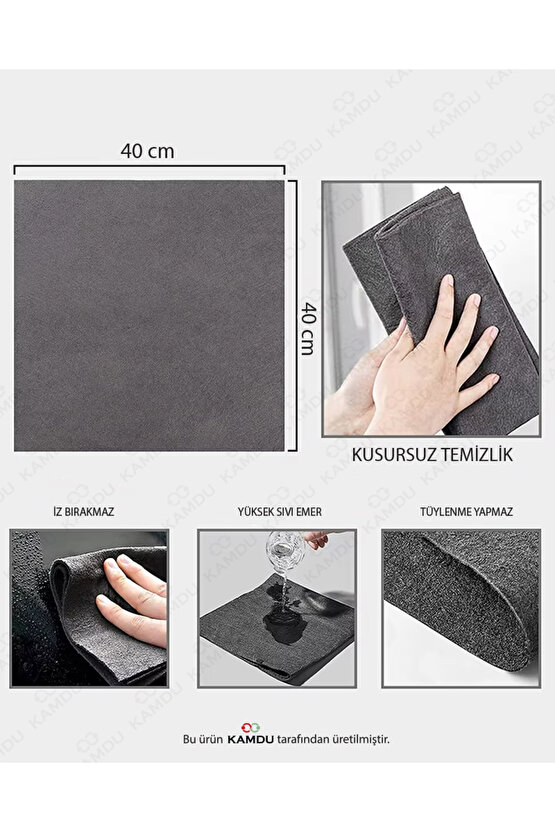 ( 2 Adet ) 40x40cm Magic Cloth, Iz Bırakmaz Bez, Cam Bezi, Ayna Bezi, Mikrofiber Bez