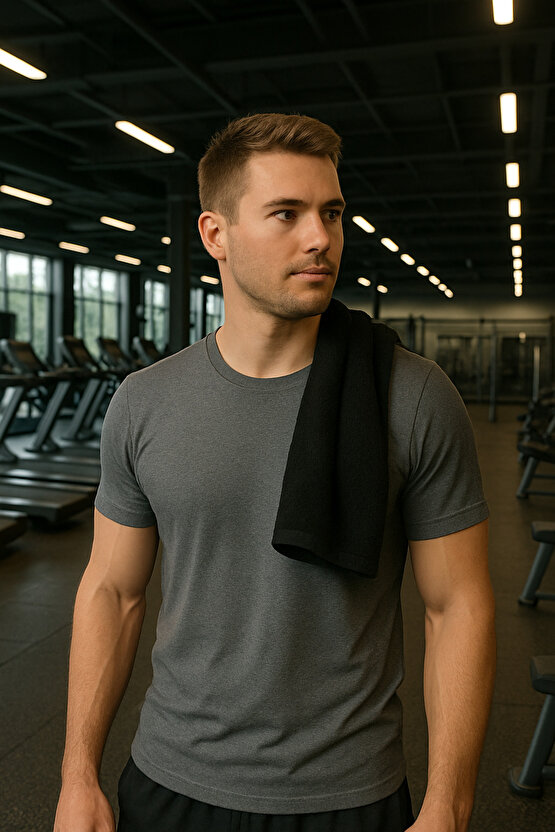 ( 1 Adet ) 50x90cm Pamuklu Havlu, Berber Havlusu, Kuaför Havlusu, Sporcu Havlusu, El Yüz Havlusu