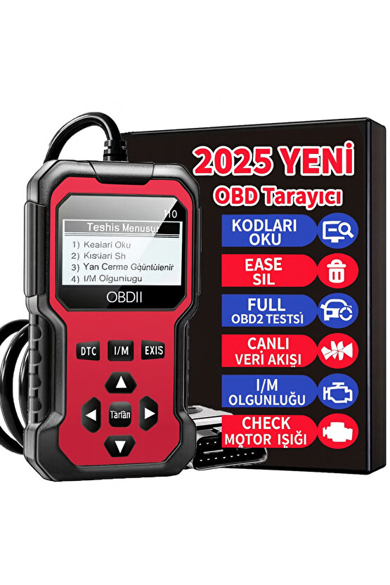 Arıza Tespit Cihazı OBD2 Araba Motor Hata Kodu Silme Tüm Araçlara Motor Lamba Söndürme Yeni Sürüm