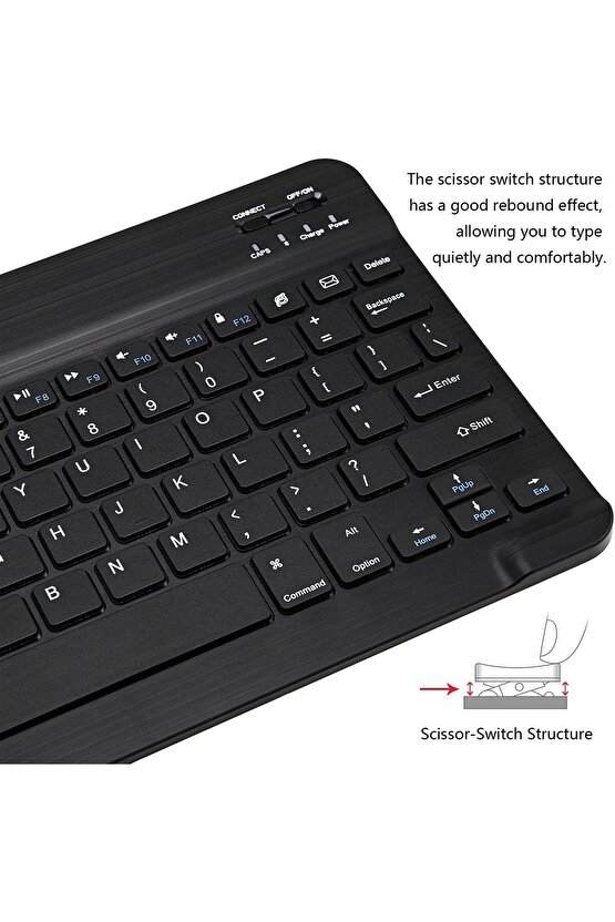 Apple iPad A16 11 Tablet Için Uyumlu Slim Şarjlı Bluetooth Klavye Ve Mouse Seti