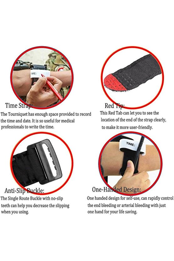 Hemostatik Tıbbi Taktik Turnike Hızlı Uygulama Acil Durum Ilk Yardım Kiti