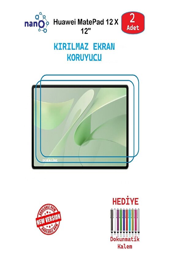 Huawei MatePad 12 X 12 İçin Uyumlu Nano Ekran Koruyucu 9h Esnek 2 ADET