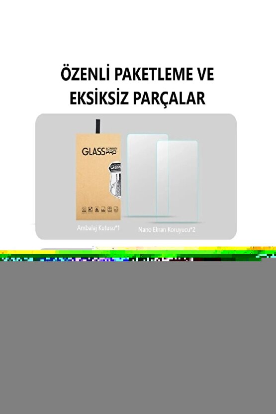 Doogee T40 PRO 12  Tablet İçin Tam Uyumlu Ekran Koruyucu Cam Nano HD Esnek Kırılmaz 2 ADET