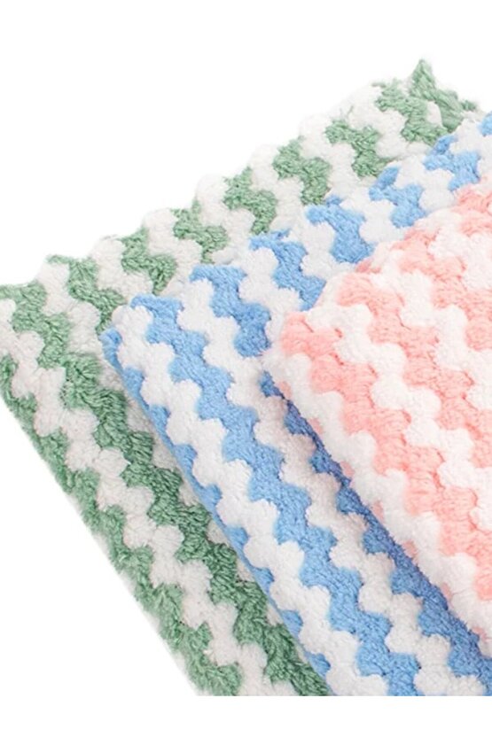 ( 3 Adet ) Ideal Boy Puf Bez ( 30x30 Cm ) Mercan Polar Bez, Mutfak Bezi, Sıvı Emen Bez, Ithal Bez