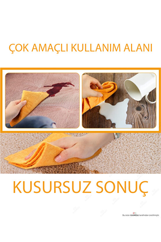 2 Adet 50x70cm Taba Renk, Profesyonel Sentetik Güderi Bez,  Yıkama Bezi,  Kurulama Bezi