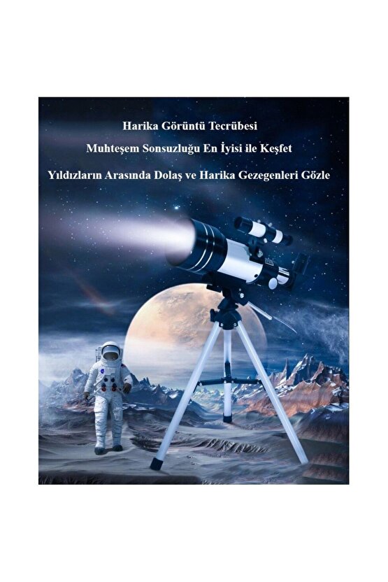 Profesyonel Astronomik Teleskop 150 Kat Yakınlaştırma Uzay-ay-doğa Gözlem Teleskobu Tripod Dahil