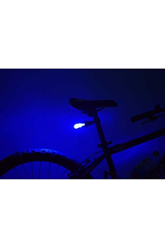 Çok Fonksiyonlu Pilli Bisiklet Led Lazer Şerit Işığı Arka Stop Lambası