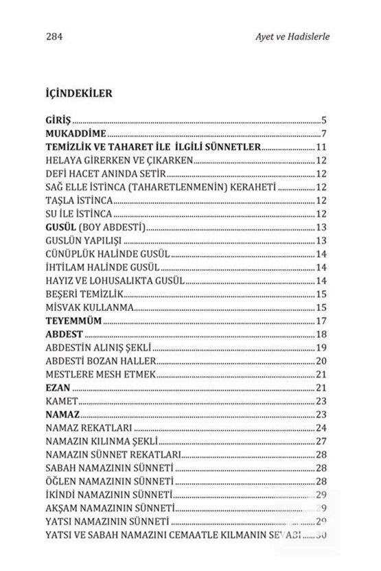 Ayet Ve Hadislerle Peygamber Efendimizin (S.A.V.) Sünnetleri (YENİLENMİŞ BASKI)
