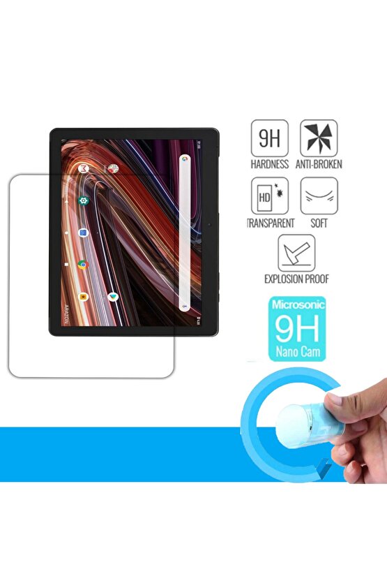 Vestel V Tab Z1 10.1 Inç Premium Ultra Hd Darbe Emici 9h Nano Glass Ekran Koruyucu Cam