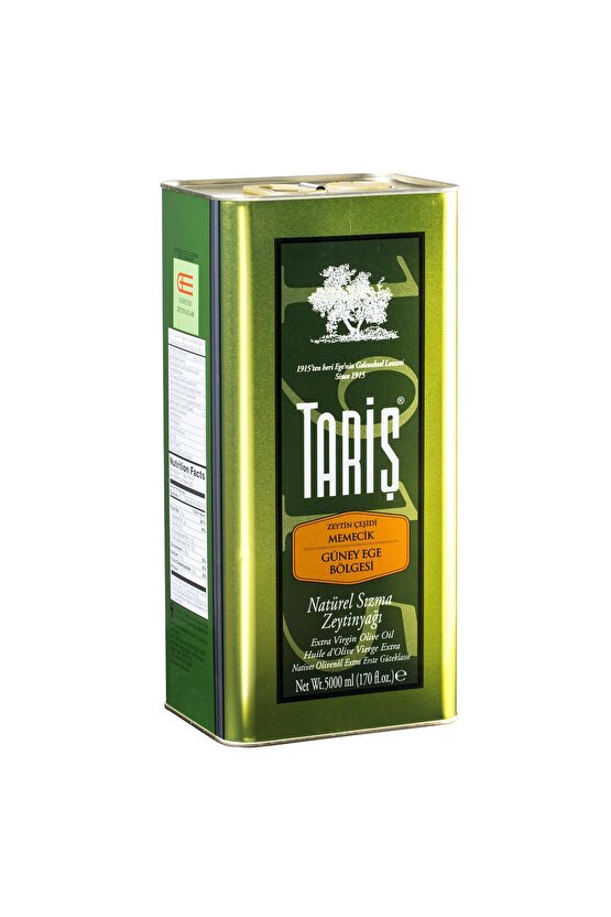 Güney Ege Bölgesi Naturel Sızma Zeytinyağı 5 Lt. Teneke