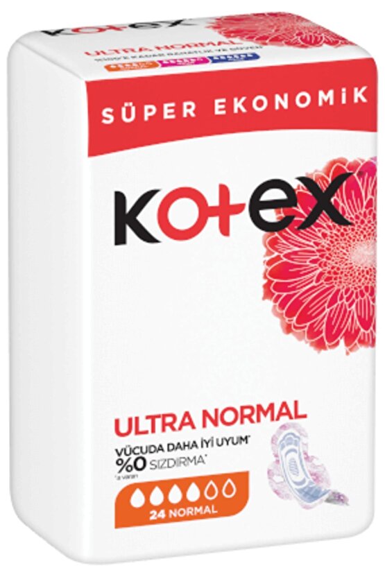 ( 2 ADET ) Kotex Ultra Süper Ekonomik Paket Hijyenik Ped Normal 24 lü