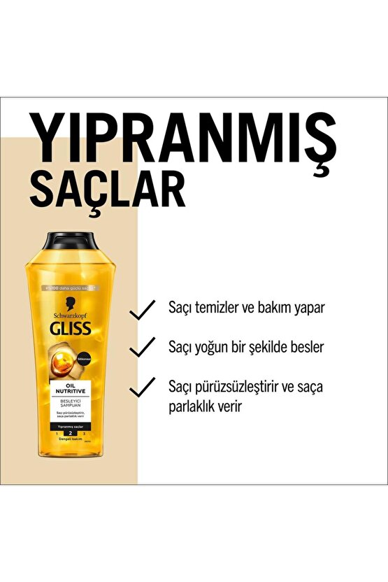 Oil Nutritive Besleyici Şampuan Yıpranmış Saçalar 400 ml