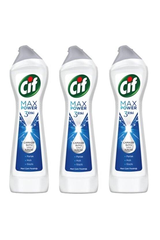 Cıf Krem Temizleyici Max Power Mavi Çam Ferahlığı 675 ml X 3