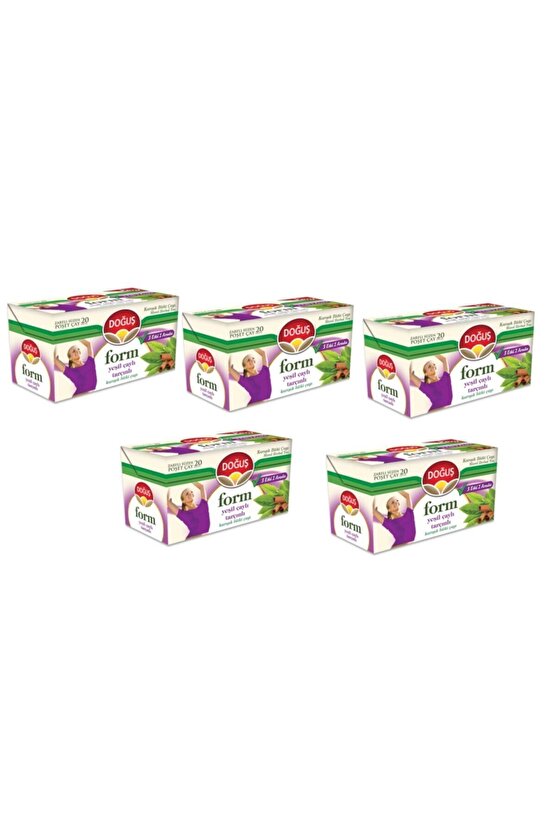 Yeşil Çaylı Tarçınlı Karışık Bitki Çayı 5 Adet 20 Li Paket