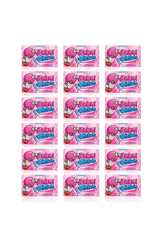 Shakies Çilek Aromalı Sakız 26 gr x 18 Adet