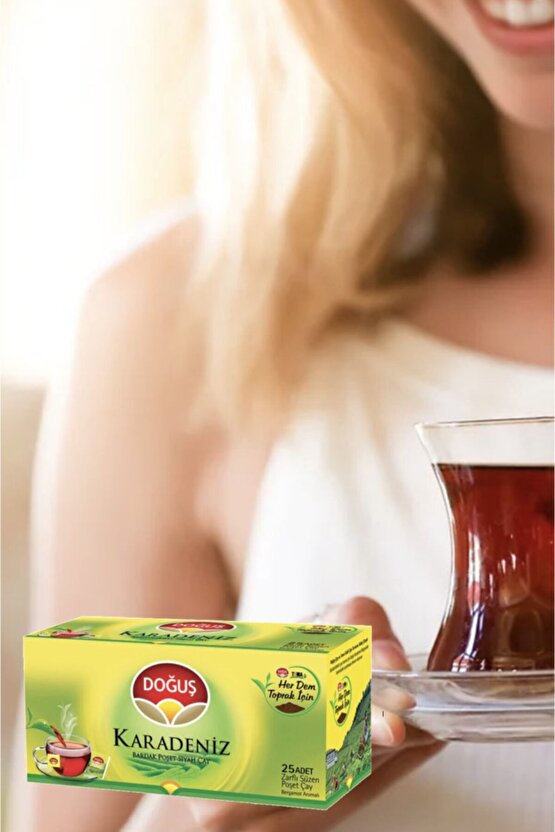 Karadeniz Bardak Poşet Siyah Çay - 25 li 4 ADET