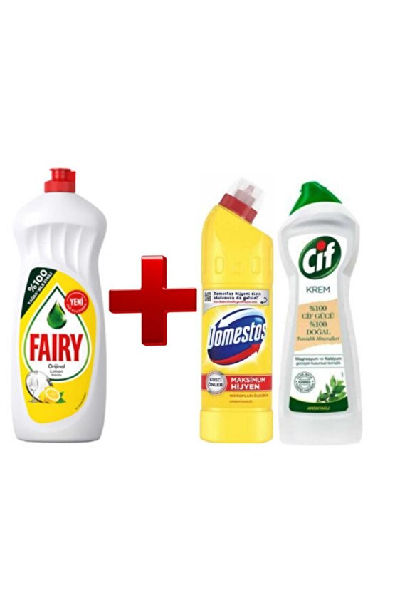Fairy 650 ml Ultra Yoğun 750 ml Cif Krem 750 ml