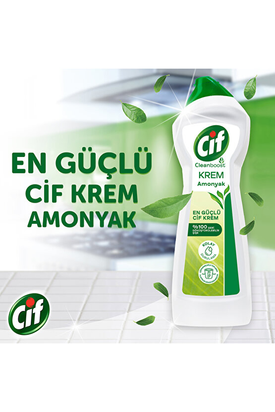 Krem Yüzey Temizleyici Amonyaklı Klor Boya Fosfat Paraben Içermez 750 ml 3 Adet