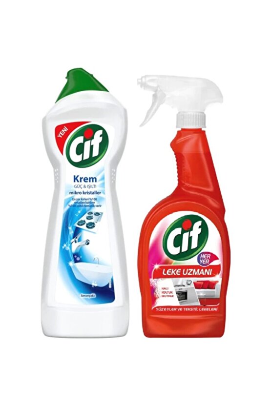 Amonyaklı Krem 750 Ml + Her Yer Leke Uzmanı 750 Ml