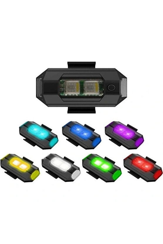 Mini Kablosuz Çakar Lamba Kablosuz 7 Renk Çakarlı Lamba LED Araba Motosiklet Bisiklet Drone
