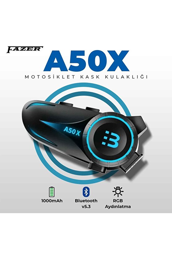 Fazer A50x Kask Bluetooth Kulaklık Mikrofon Seti - Interkom