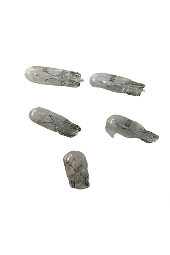 5 Adet 12v 5w Dipsiz Gösterge Ampulu