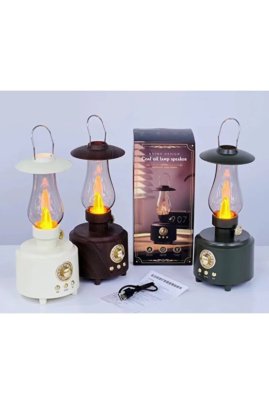 C210 BLUETOOTH HOPARLÖR NOSTALJİK GAZ LAMBASI GÖRÜNÜMLÜ AMBİANS RETRO ŞARJLI HOPARLÖR FM RADYO