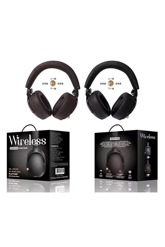 BLUETOOTH KULAKLIK UZUN ŞARJ SÜRESİ STEREO SOUND ŞARJLI KABLOSUZ MİKROFONLU KULAKÜSTÜ KULAKLIK