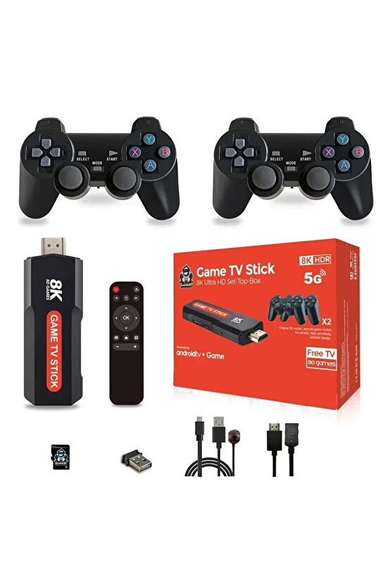 X2 Game TV Stick TV Box 64GB 10000+ Gaming HD 8K 5G WiFi Video Game Console