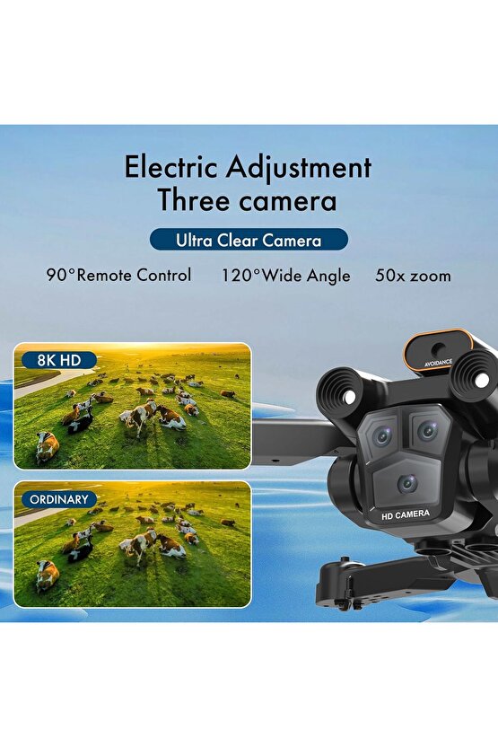 ÇİFT KAMERA DRONE UZAKTAN KUMANDA APP DESTEKLİ QUADCOPTER TEK TUŞ İNİŞ KALKIŞ