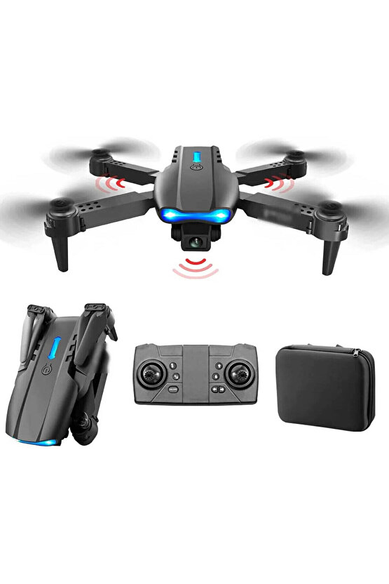 ÇİFT KAMERA VE BATARYALI DRONE UZAKTAN KUMANDALI APP DESTEKLİ QUADCOPTER TEK TUŞ İLE İNİŞ KALKIŞ