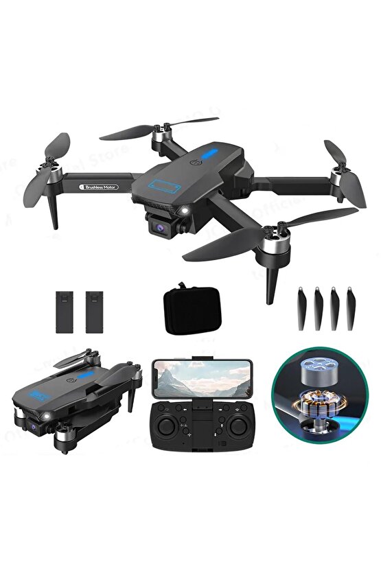 ÇİFT KAMERA VE BATARYALI DRONE UZAKTAN KUMANDALI APP DESTEKLİ BRUSHLESS MOTOR QUADCOPTER OPTİK DURUŞ