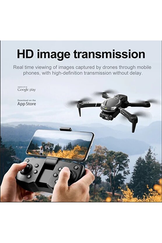 ÇİFT KAMERA VE BATARYALI DRONE UZAKTAN KUMANDA APP DESTEKLİ QUADCOPTER TEK TUŞ İNİŞ KALKIŞ