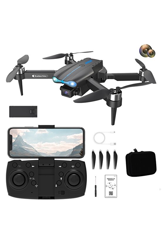 ÇİFT KAMERA VE BATARYALI DRONE UZAKTAN KUMANDALI APP DESTEKLİ QUADCOPTER TEK TUŞ İLE İNİŞ KALKIŞ
