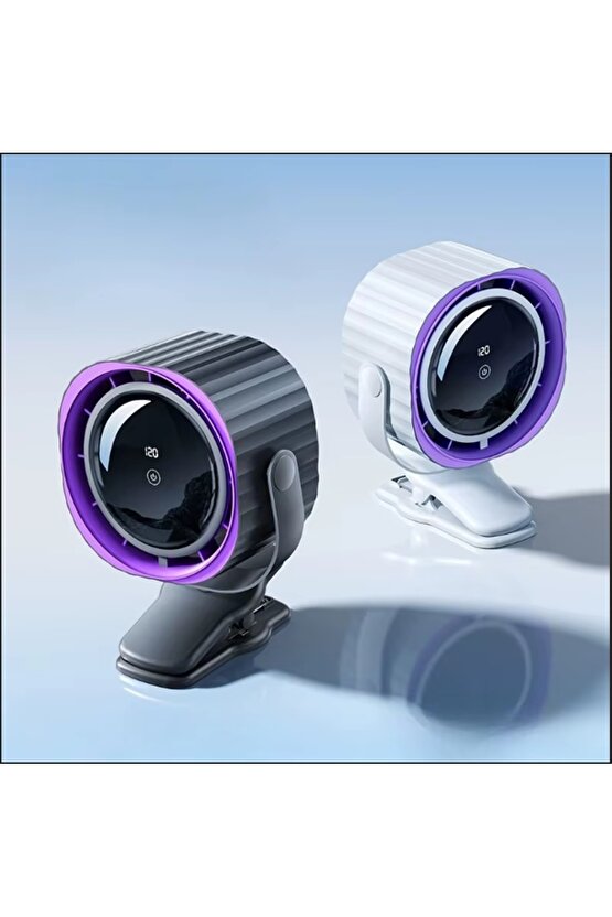 KLİPSLİ FAN MASAÜSTÜ BEBEK ARABASI ŞARJLI MANDALLI VANTİLATÖR 1800RPM 3600MAH