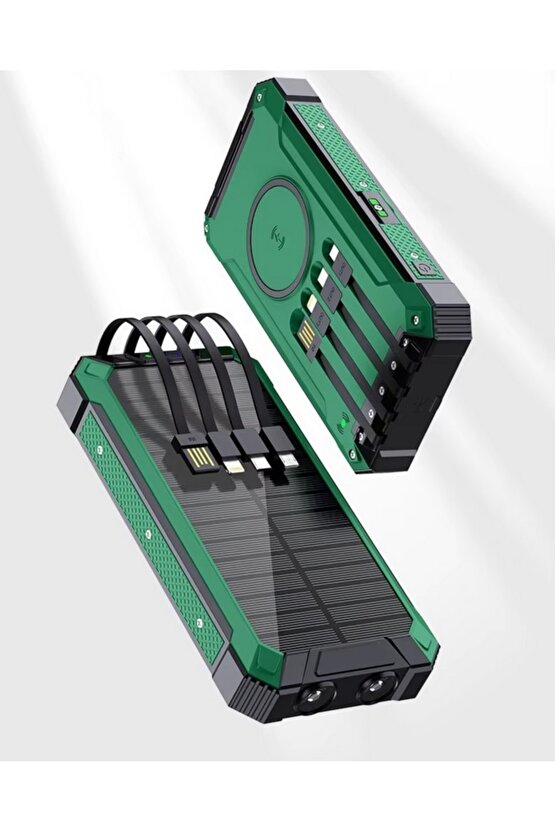 20000MAH POWERBANK SOLAR GÜNEŞ ENERJİLİ WİRELESS KABLOSUZ ŞARJ ÖZELLİKLİ TAŞINABİLİR ŞARJ LED IŞIKLI